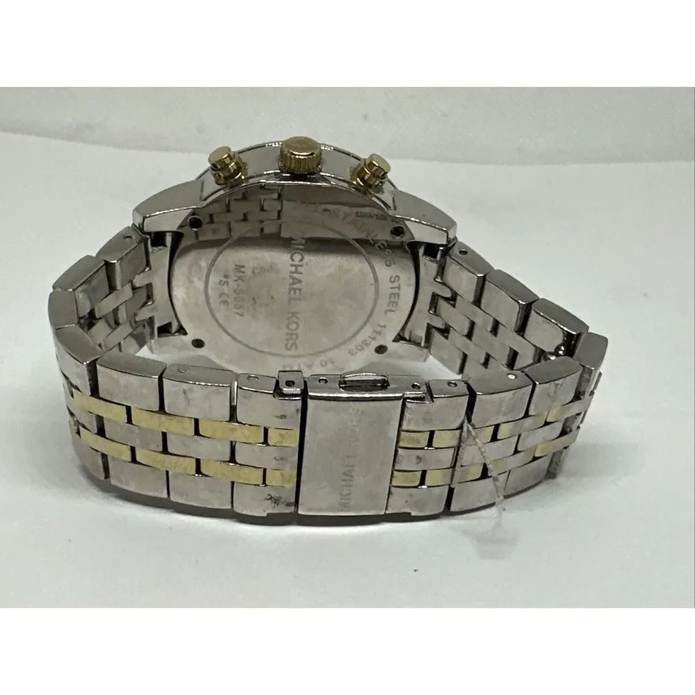 Michael Kors Ritz MK5057 Women's Silver Stainless Steel Analog Dial Watch NUL57